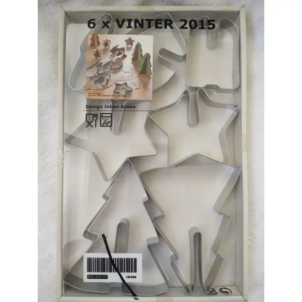 Ikea Star, Reindeer & Tree 3D Metal Cookie Cutters - Johan Kroon